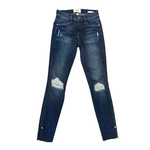 Frame Denim Le High Skinny Walgrove Distress Jeans - Picture 2 of 10